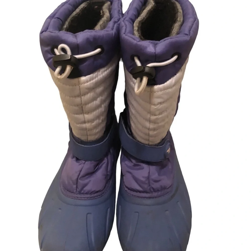 Sorel Snow Glider Waterproof Women/Girls Boot Sz. 6 Purple Removable Wool Liners
